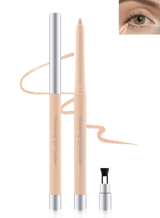 Lestpola Nude Waterline Eyeliner Pencil, Cream Gel Eyeliner Waterline Waterproof Smudge-Proof Long-Wearing, Intense Color, Retractable Eye Liner Brightener Pen, Smooth Eye Makeup for women, Built-in Sharpener - Image 1